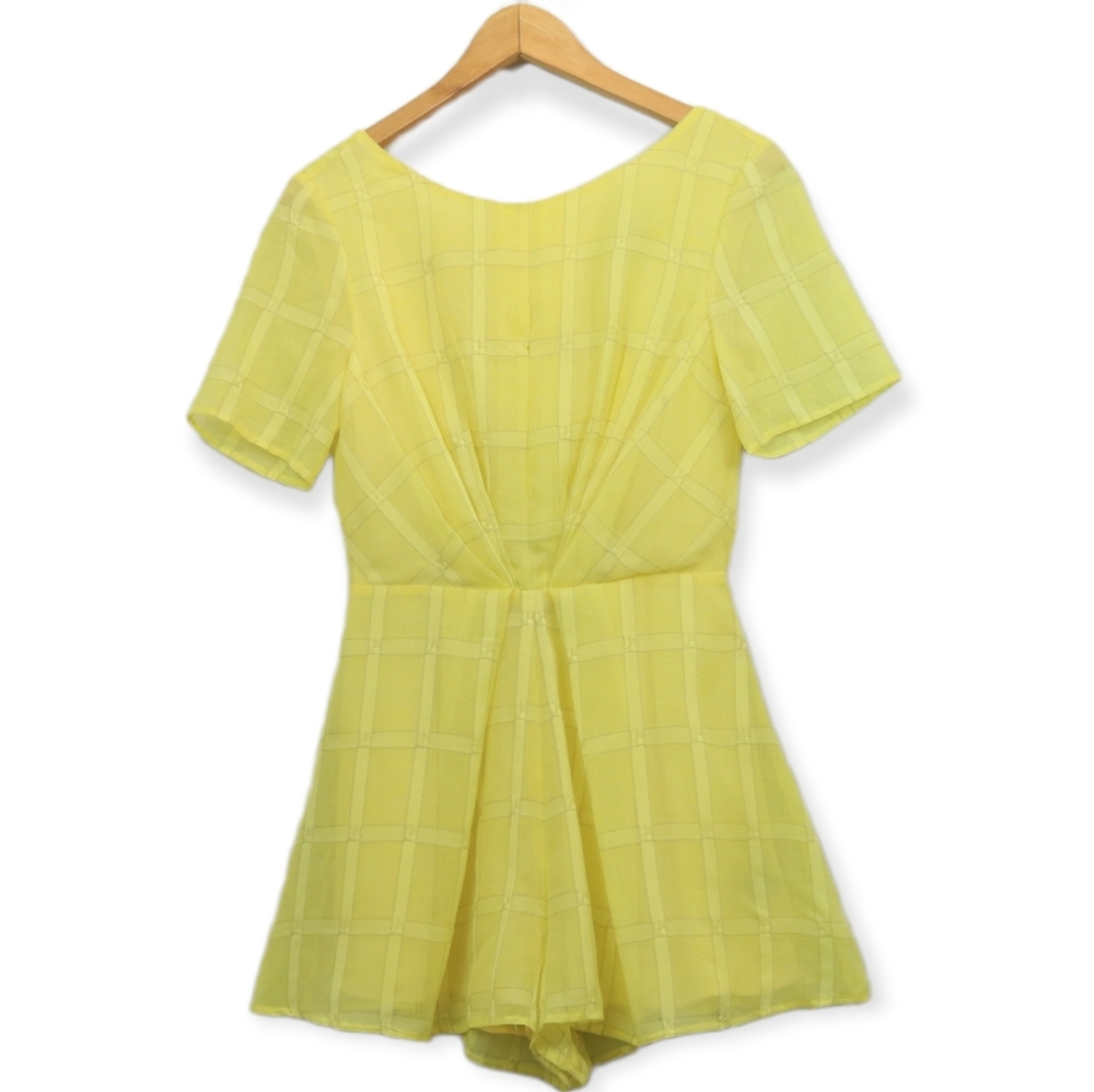 Ark & Co Yellow Lightweight Cutout Romper